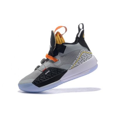 Nike Erkek Air Jordan 33 Siyah / Gri / Turuncu Basketbol Ayakkabısı Türkiye - 0LV1L50I